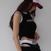 Áo Thun Croptop 3 Lỗ In Chữ 7052