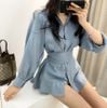 Đầm Sơ Mi Dây Đeo Eo 7122