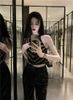 Áo Croptop Cổ Yếm Đính Hạt 7138