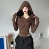 Áo Bodysuit Tay Dài Có Mũ 7208