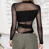 Áo Bodysuit Lưới Tay Dài 7272