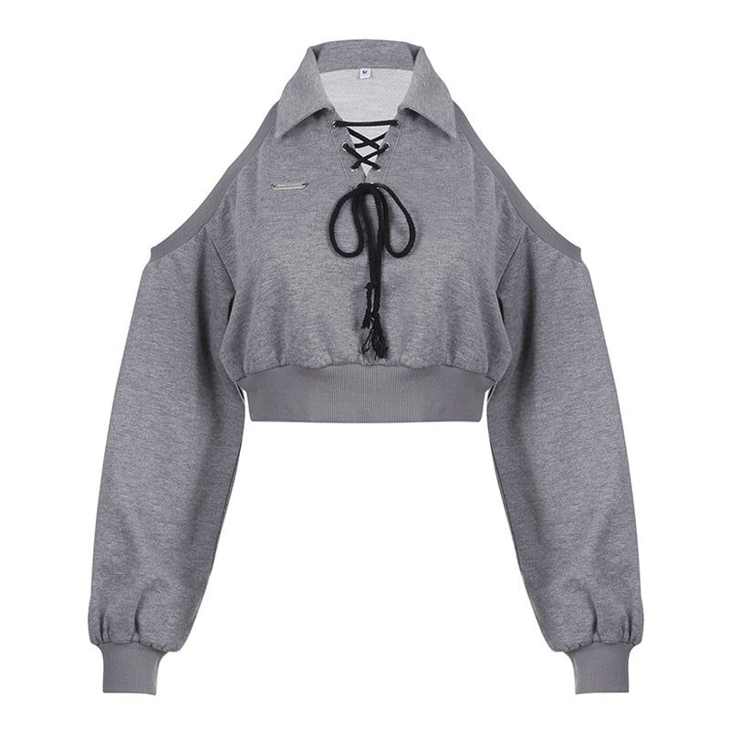 Áo Croptop Tay Dài Hở Vai 7273