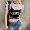 Áo 2 Dây Croptop & Áo Choàng Vai 7279