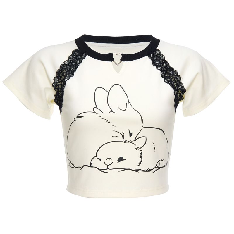 Áo Thun Croptop In Hình 7323