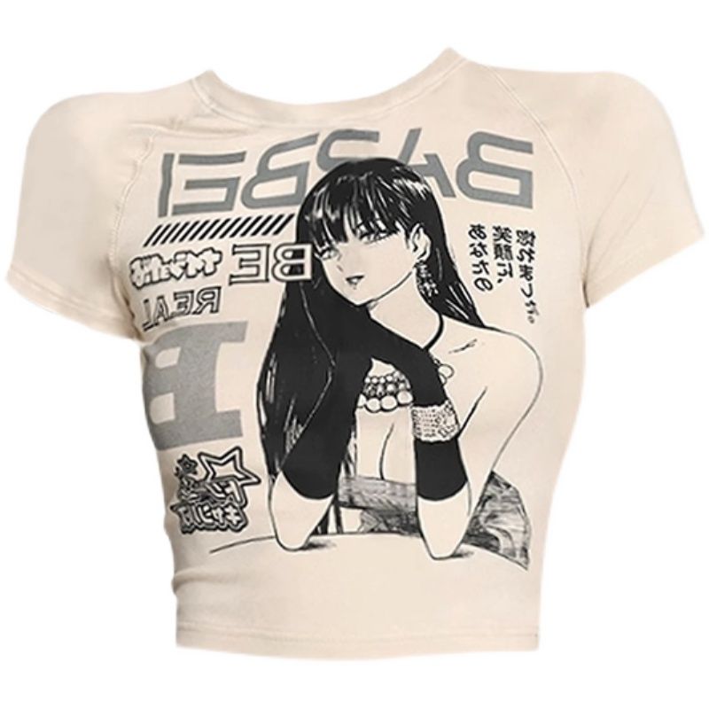 Áo Croptop In Hình 7341