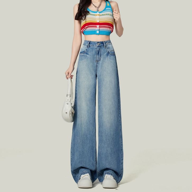 Quần Jean Mềm Ống Rộng 7439