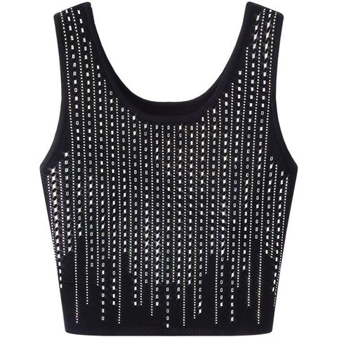  Áo Thun Len 3 Lỗ Đính Hạt 7442 