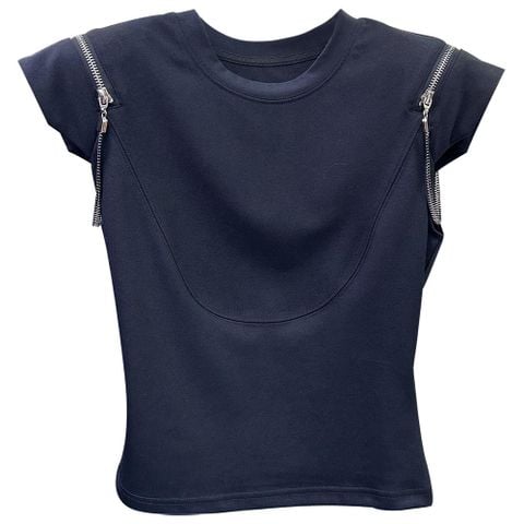  Áo Thun Trơn Khóa Kéo 7447 