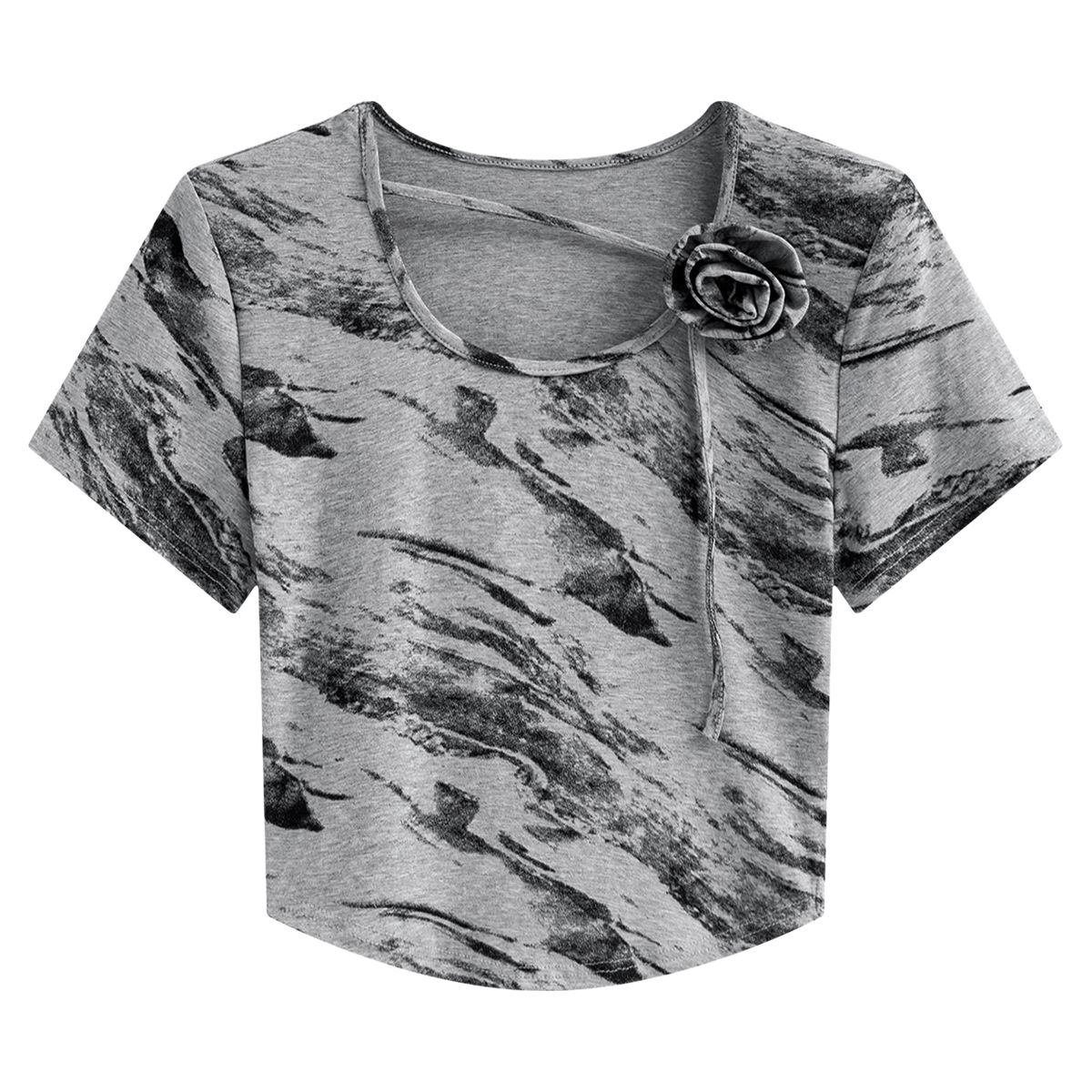 Áo Croptop In Họa Tiết 7460