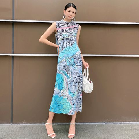  Đầm Suong Xếp Ly 7469 