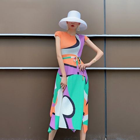  Đầm Suong Xếp Ly 7471 