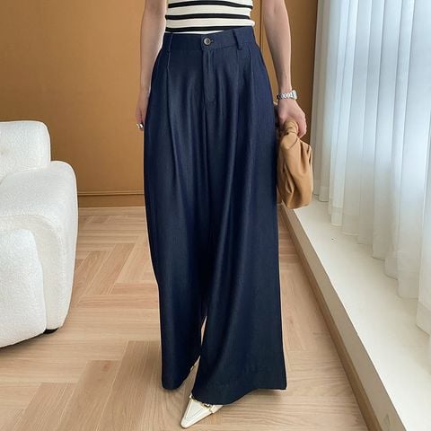  Quần Tây Ống Rộng Lưng Thun 7480 