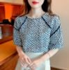 Áo Kiểu Chấm Bi Hàn Quốc 7482