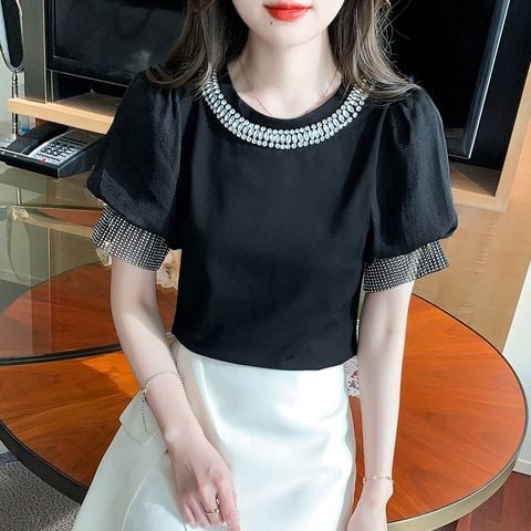  Áo Thun Đính Đá Hàn Quốc 7497 
