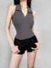 Bodysuit Trơn Cổ Polo 7508