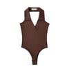 Bodysuit Trơn Cổ Polo 7508