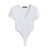 Áo Bodysuit Trơn Cổ V 7528