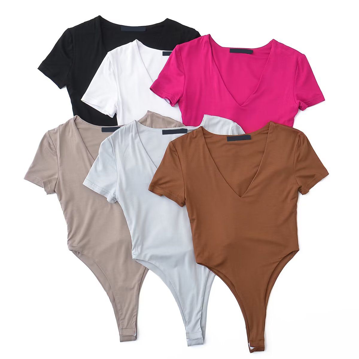 Áo Bodysuit Trơn Cổ V 7528