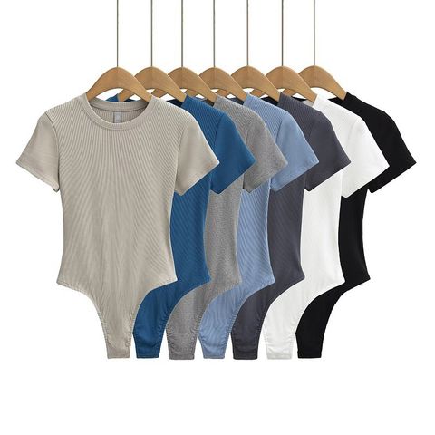  Áo Bodysuit Trơn Cổ Tròn 7536 