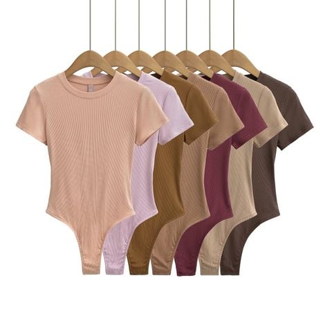  Áo Bodysuit Trơn Cổ Tròn 7537 