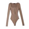 Bodysuit Tay Dài cổ U 7544