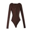 Bodysuit Tay Dài cổ U 7544