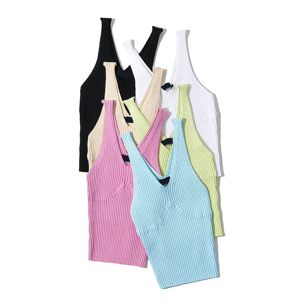 Áo Croptop Trendy Cổ V 7551