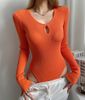 Bodysuit Cổ Khoét Giọt Lệ 7565