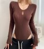 Bodysuit Cổ Khoét Giọt Lệ 7565