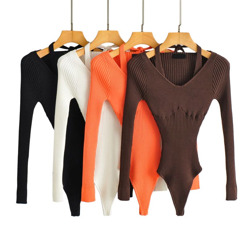 Bodysuit Cổ Dây Yếm Thời Trang 7566