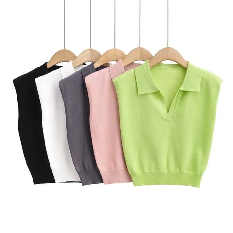  Áo Croptop Cổ Bẻ 7584 