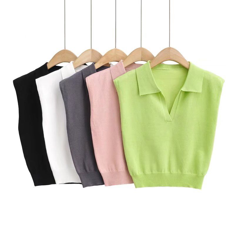 Áo Croptop Cổ Bẻ 7584