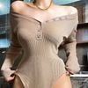 Bodysuit Cổ V Quyến Rũ 7585