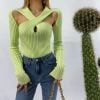 Bodysuit Cut Out Thời Trang 7586