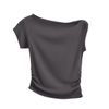 Áo Croptop Nhún Eo Tay Lệch 7599