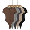 Bodysuit Cổ Tròn Nút Gài 7606