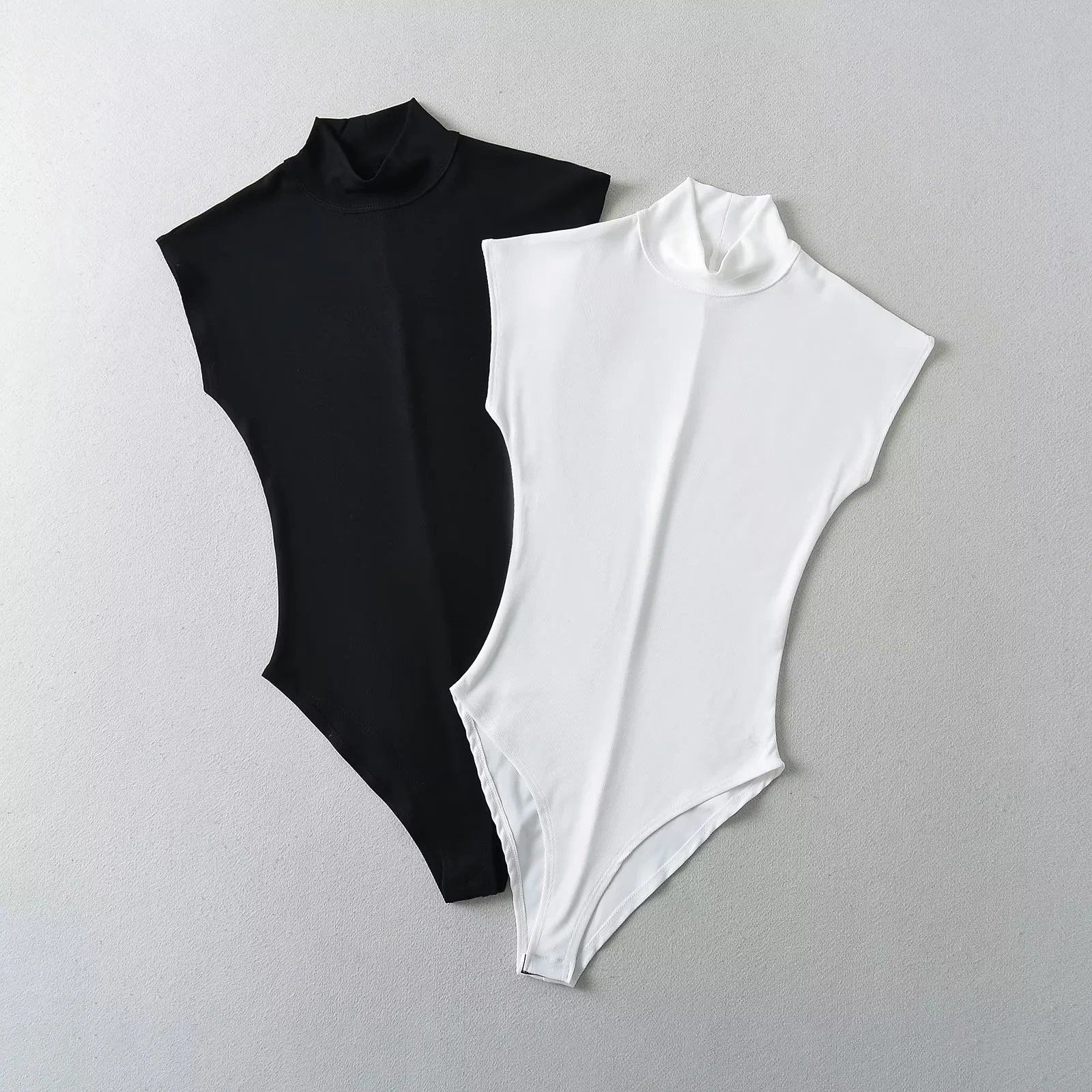 Bodysuit Tay Hến Cổ Cao 7635