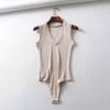 Bodysuit Thun Mềm 3 Lỗ Cổ Tim 7645