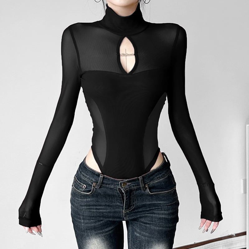 Bodysuit Lưới Cut Out 7675