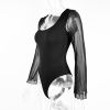 Bodysuit Tay Lưới 7678