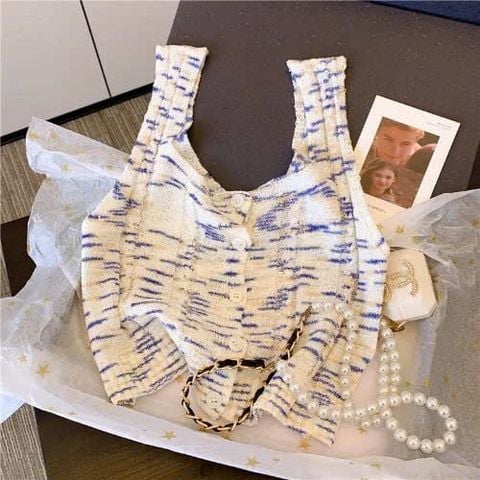  Áo Croptop Len 2 Dây 6938 
