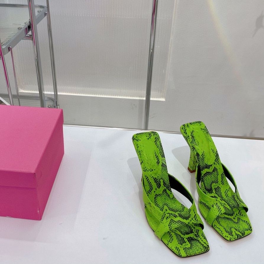 Giày Cao Gót Hở Mũi Da Rắn GI-000045