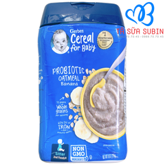 Bột Ăn Dặm Gerber Mỹ 227gr Vị Yến Mạch, Chuối 6 Tháng +