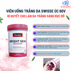 Viên uống trắng da Swisse Beauty Bright Skin Booster úc 60 viên