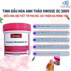 Tinh dầu hoa anh thảo Swisse Evening Primrose Oil Úc 200 viên