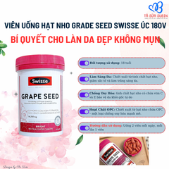 Viên Uống Tinh Chất Hạt Nho Swisse Grape Seed Úc 180 Viên