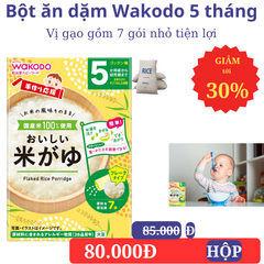 Bột ăn dặm wakodo Nhật Bản vị gạo 5 tháng