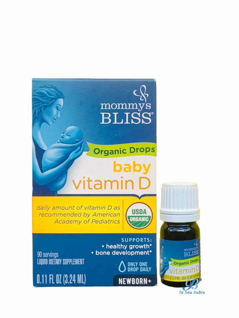 Vitamin D3 Mommys Bliss Organic Mỹ (01 tuổi) Tã Sữa SuBin