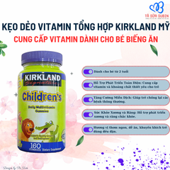 kẹo dẻo bổ sung vitamin tổng hợp children gummies mỹ kirkland mỹ 160 viên