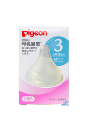 Núm Ti Pigeon Nội Địa Số 3 Cổ Rộng Size M Cho Bé Từ 3 Tháng